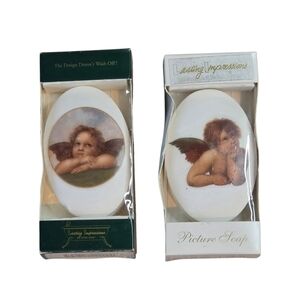 Vintage RARE 90's Lasting Impressions Angel Cherubs Decorative Picture Soaps